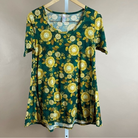 LuLaRoe XS Whimsical Boho Floral Sunflower Sun Print Perfect T Dandelion Nature - Picture 1 of 6